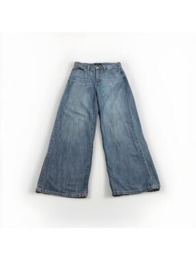 Banana Republic Jeans Womens 29 Blue High Rise Wide Leg Button Fly Stretch (A30)